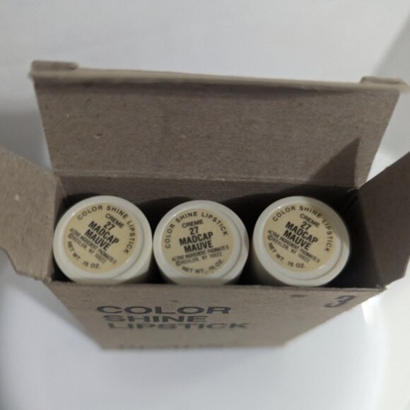 Revlon Color Shine Lipstick Madcap Mauve Deep Red Discontinued Shade Lot of 3 - Picture 3 of 3